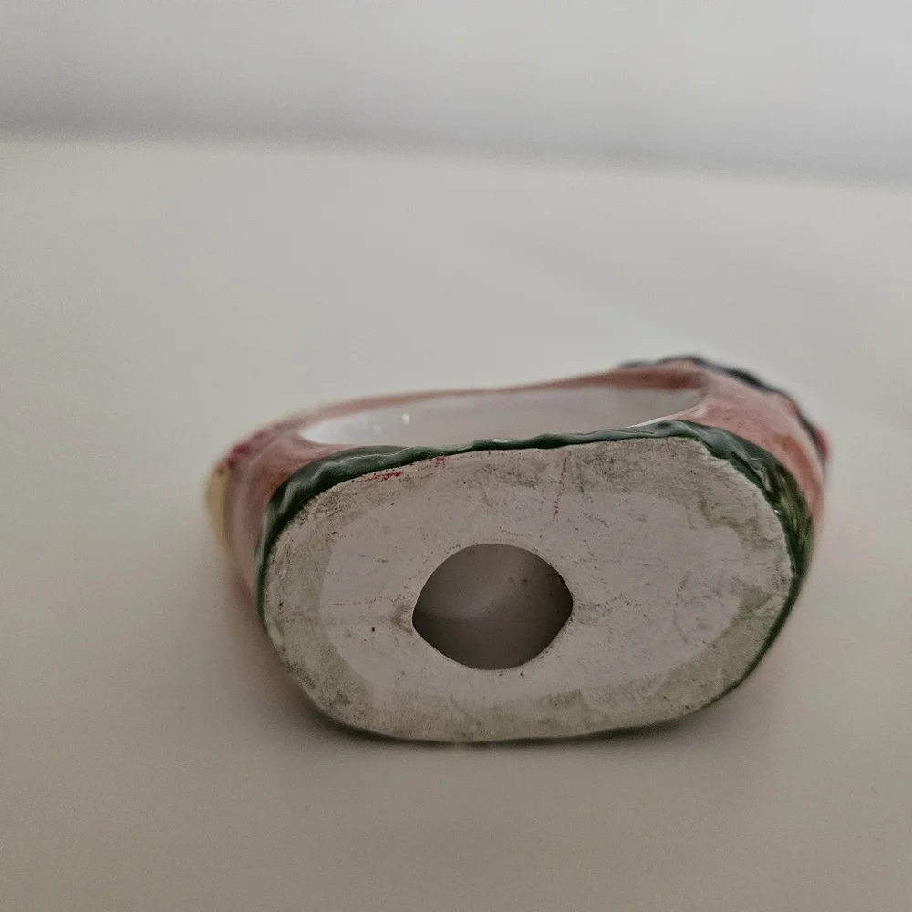 Hand Painted Ceramic Hen Napkin Holders x 3